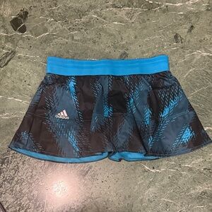 Adidas Black and Blue Patterned Skirt